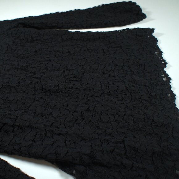 Dolce & Gabbana Staff Black Floral Blouse Lace Nylon Top - Picture 3 of 5
